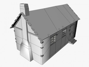 old stone cottage 3D Model