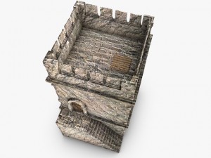 old stone tower 3D मॉडल