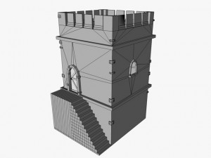 old stone tower 3D मॉडल