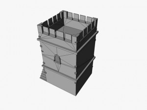 old stone tower 3D मॉडल