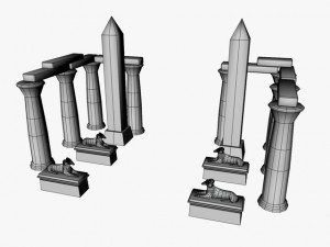 ancient egyptian ruins collection Modelo 3D