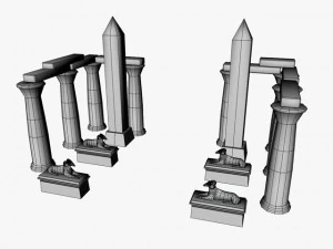ancient egyptian ruins collection 3D Model