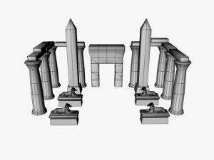 ancient egyptian ruins collection Modelo 3D