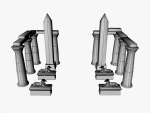 ancient egyptian ruins collection Modelo 3D