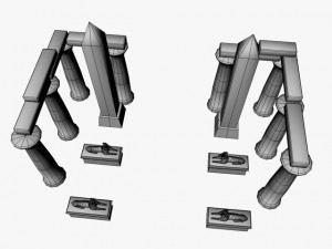 ancient egyptian ruins collection Modelo 3D