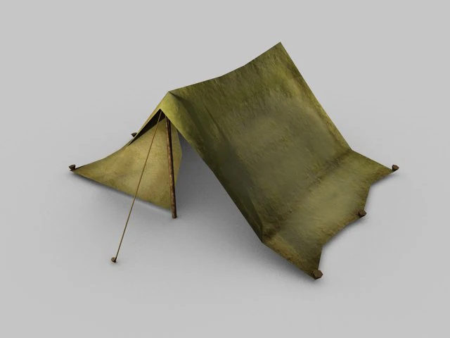 low poly tent 3D Model .c4d .max .obj .3ds .fbx .stl .blend 