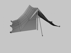 low poly tent 3D Model