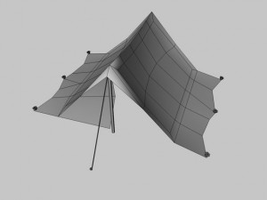 low poly tent 3D Model