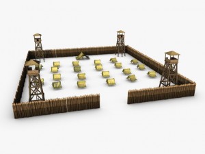military camp Modello 3D