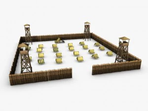 military camp 3D Model