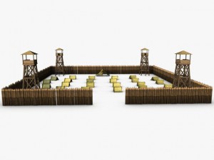 military camp Modello 3D