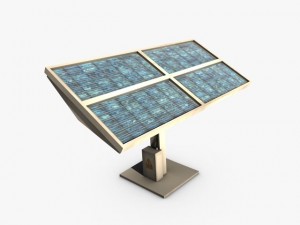 low poly solar panel Modello 3D
