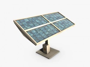 low poly solar panel 3D Model