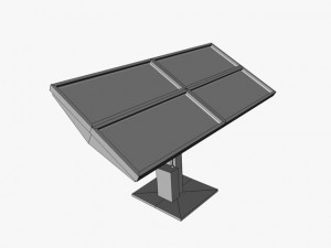 low poly solar panel Modello 3D