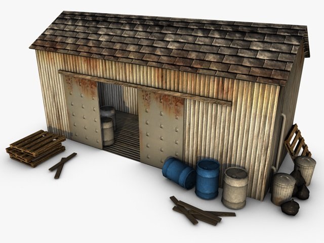 Low Poly Warehouse 3d Model In Buildings 3dexport