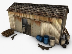 low poly warehouse 3D Model
