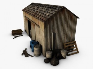 low poly warehouse 3D Model