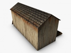 low poly warehouse 3D Model