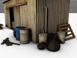 low poly warehouse 3D Model