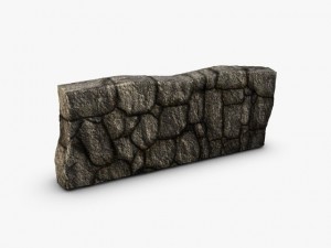 low poly rock wall 3D Модель