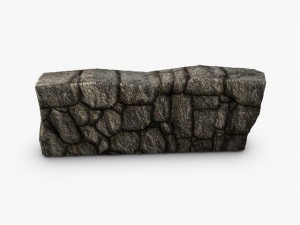 low poly rock wall 3D Модель