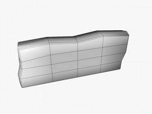 low poly rock wall 3D Модель