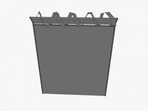 low poly razor wire fence Model 3D