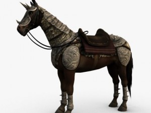 horse with armor Model 3D