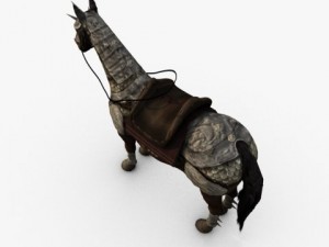 horse with armor Model 3D