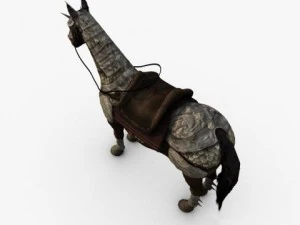 horse with armor 3D Model