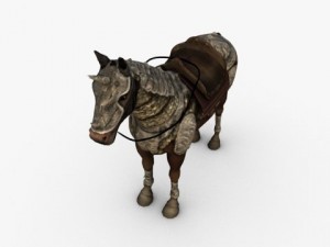 horse with armor Model 3D
