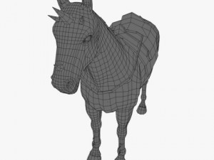 horse with armor Model 3D