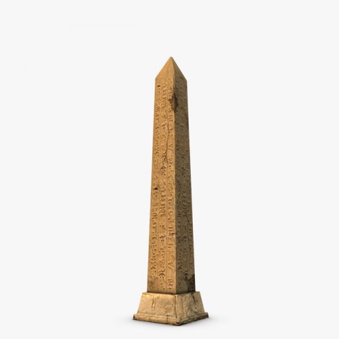 low poly ancient obelisk 3D Model .c4d .max .obj .3ds .fbx .stl .blend 