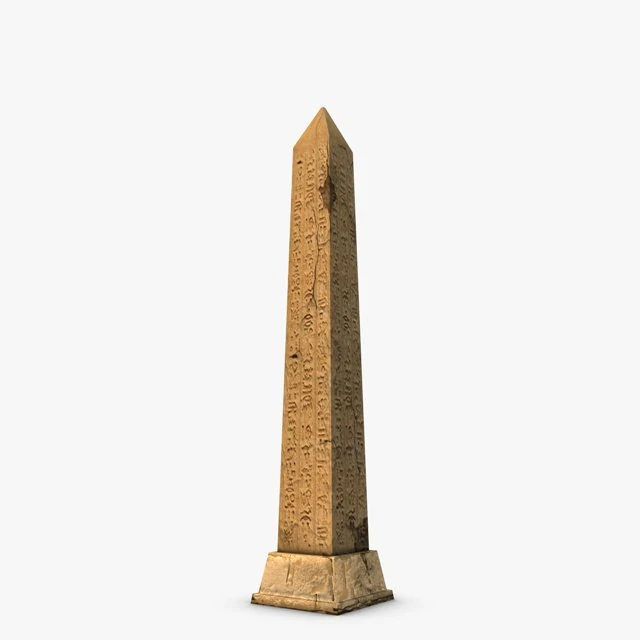 low poly ancient obelisk 3D Model .c4d .max .obj .3ds .fbx .stl .blend 