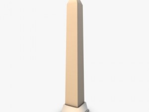 low poly ancient obelisk 3D Model