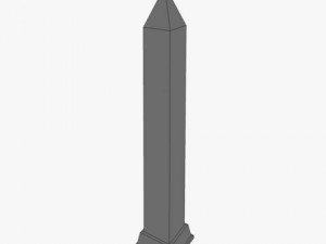 low poly ancient obelisk 3D Model