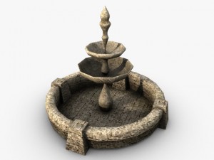 stone fountain 3D Model