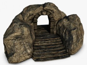 ancient rock entrance Model 3D