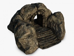 ancient rock entrance 3D Model