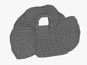 ancient rock entrance 3D Model