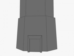 low poly airbase tower control Modelo 3D