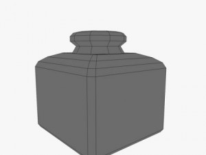 quill pen and black ink bottle 3D Модель