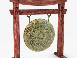 ancient asian gong 3D Model