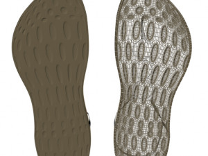 thong flat sandals 01 Model 3D