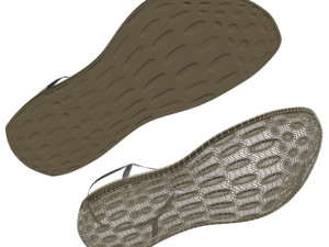 thong flat sandals 01 Model 3D