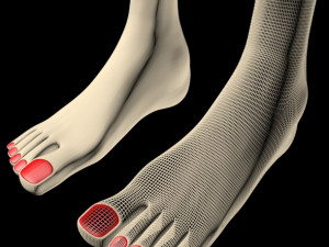 female feet 01 Model 3D