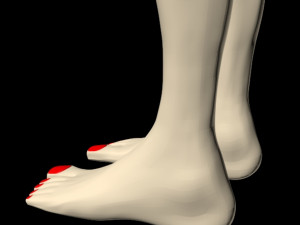 female feet 01 Model 3D