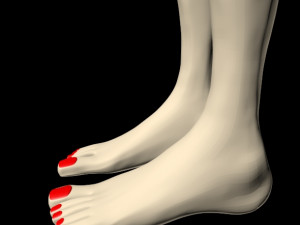 female feet 01 Model 3D