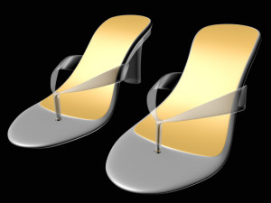 thong heel sandals 01 Modello 3D