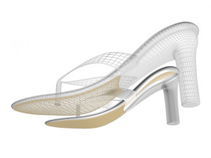 thong heel sandals 01 3D 모델